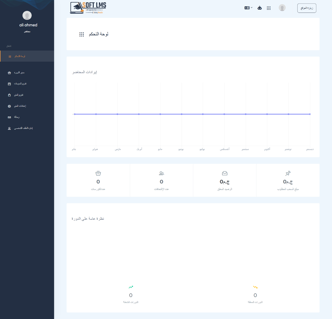 instructor dashboard