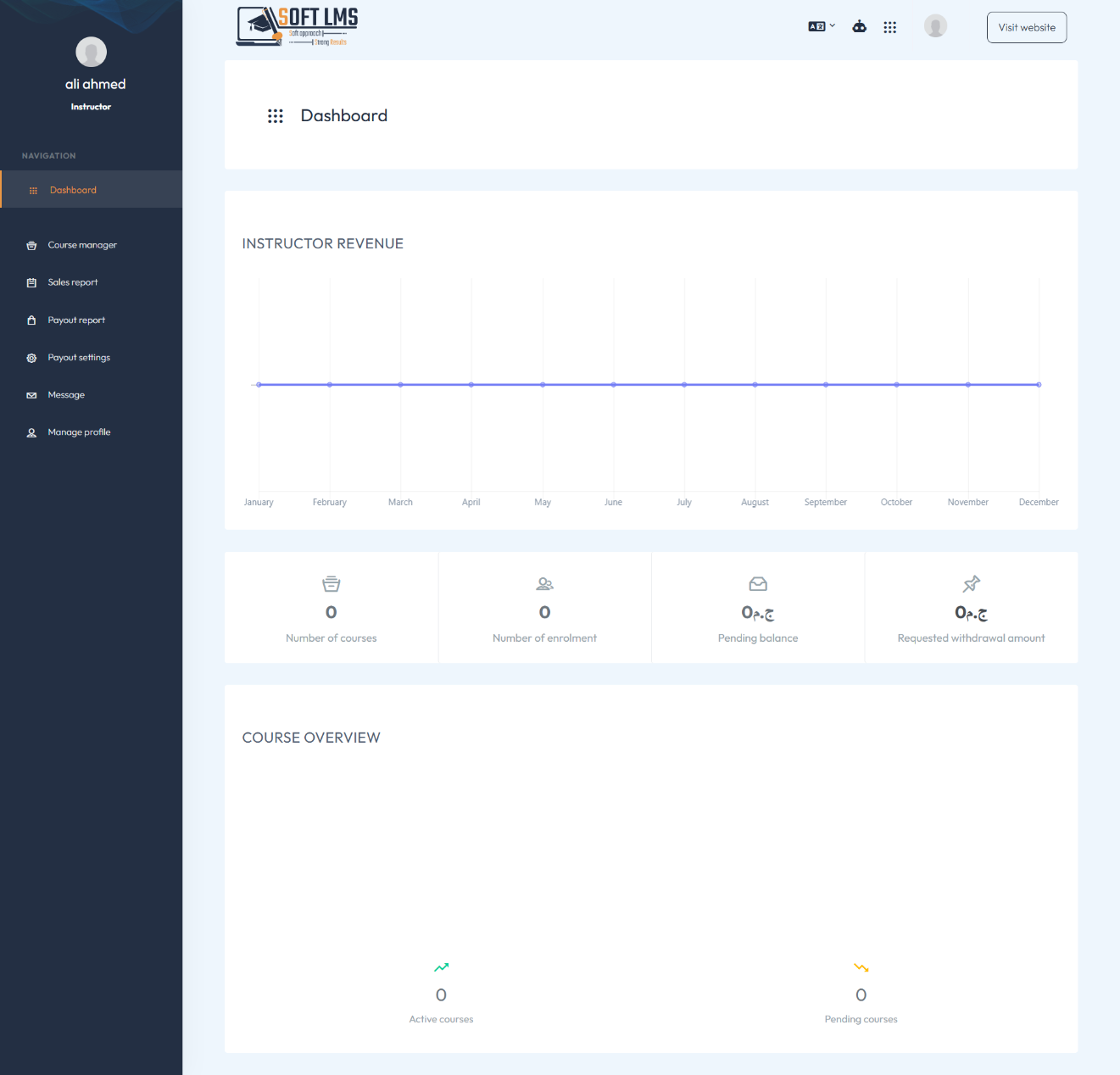 instructor dashboard