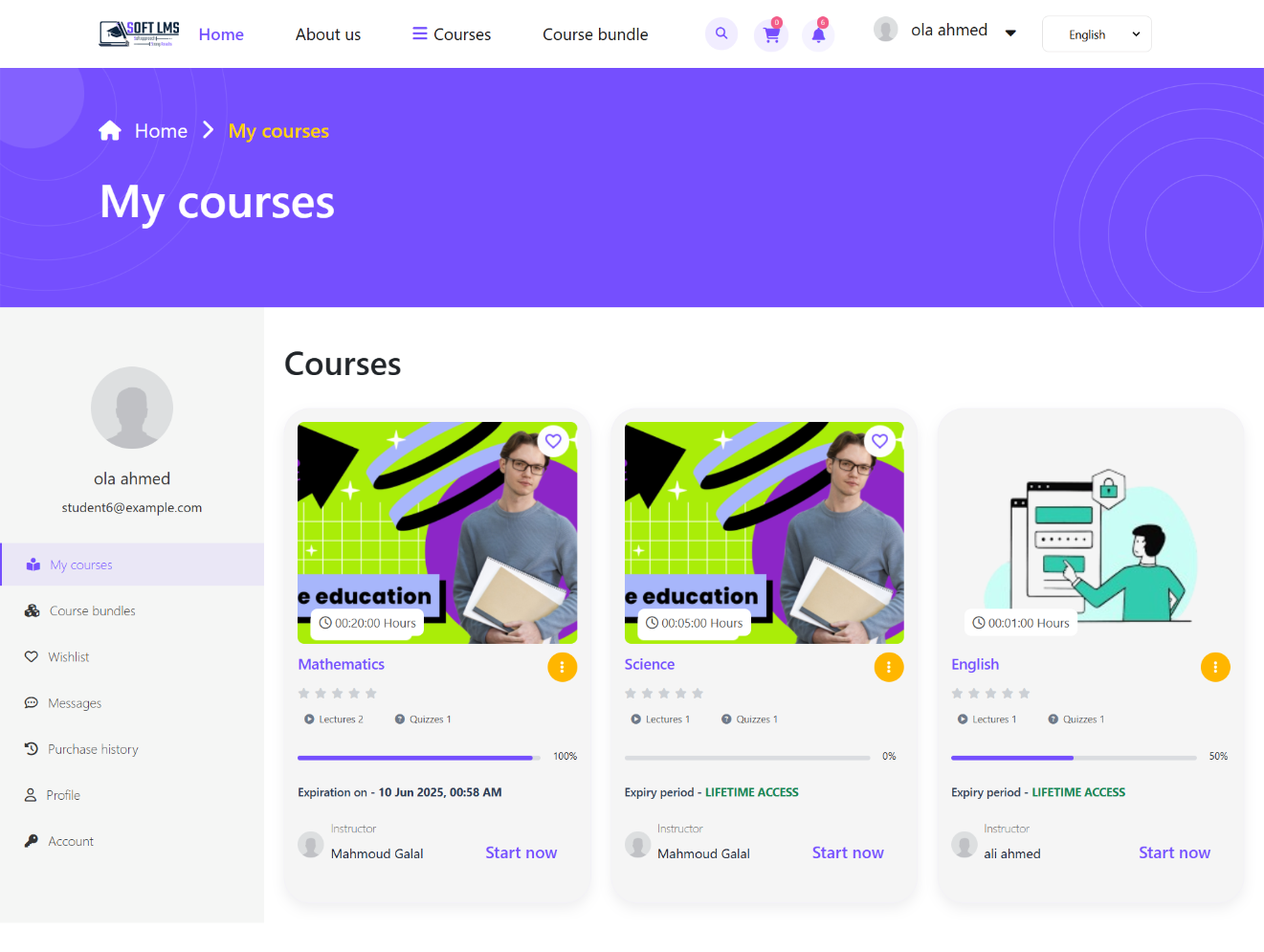 my courses