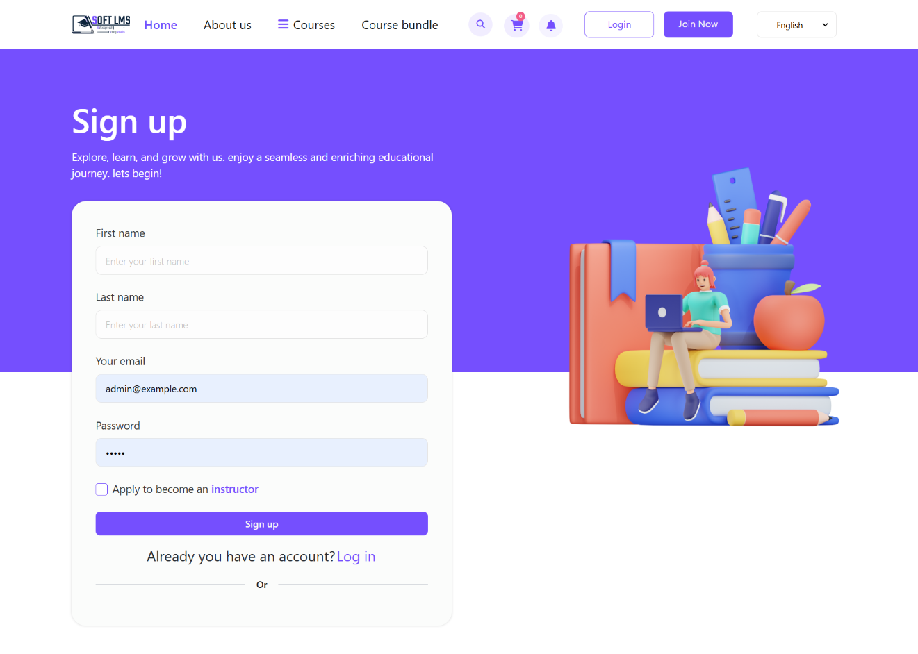 sign up